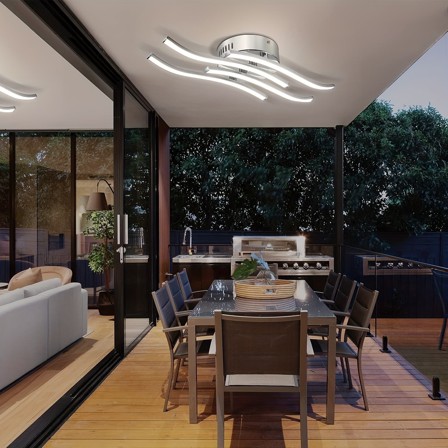 Modern Curved LED Ceiling Light
