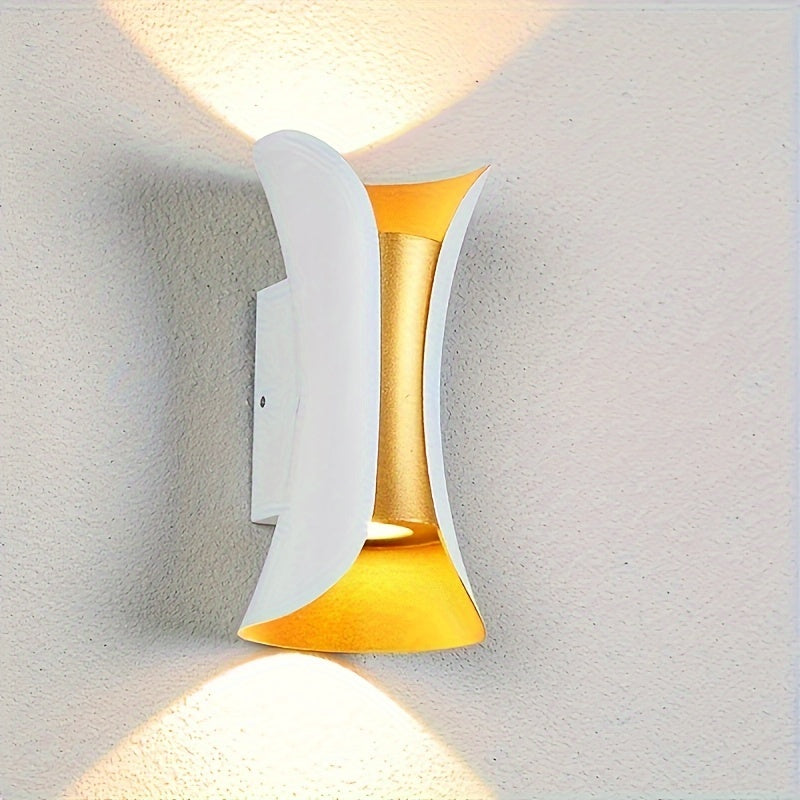 Contemporary LED Wall Sconce Stylish White Golden