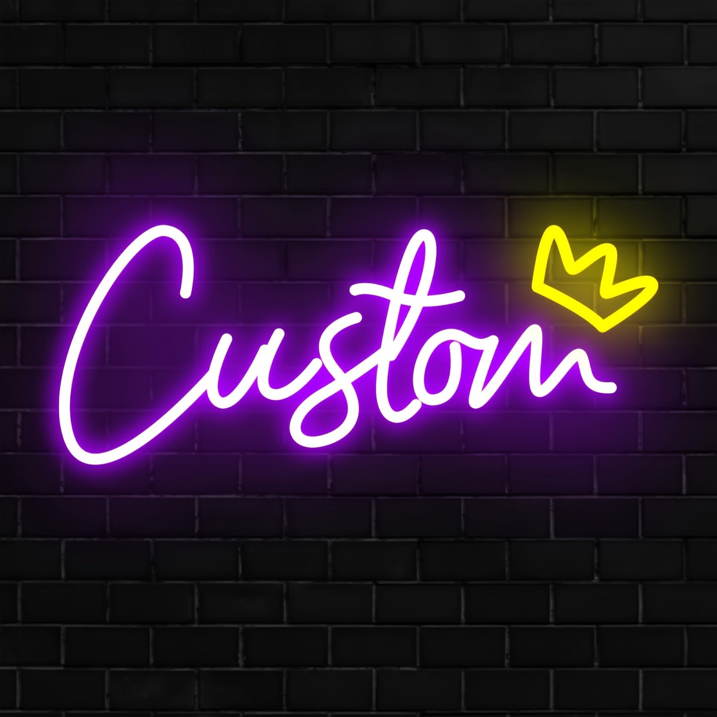 Personalized Dimmable LED Neon Sign Purple 25.4cm 4letters