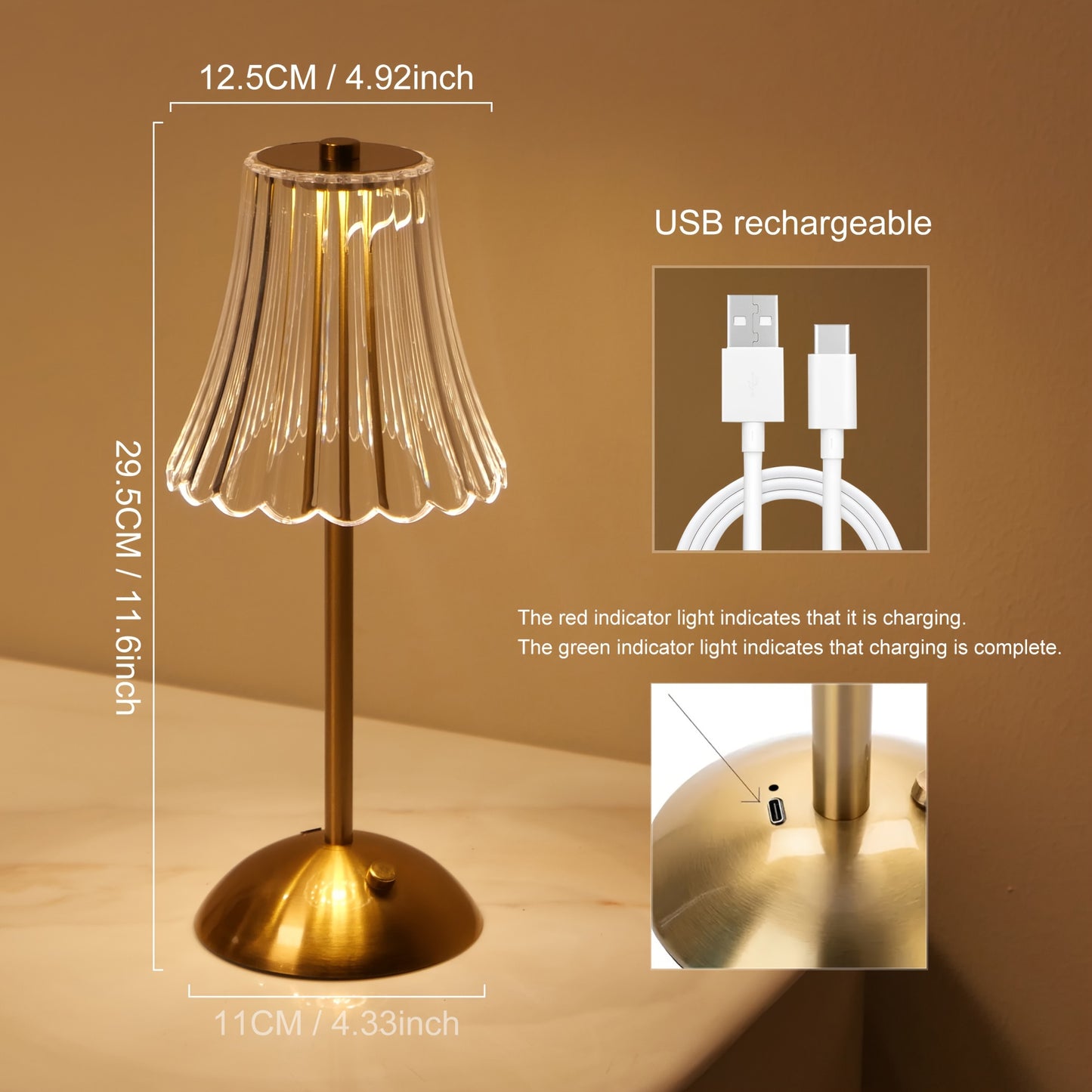 Contemporary Touch Control LED Crystal