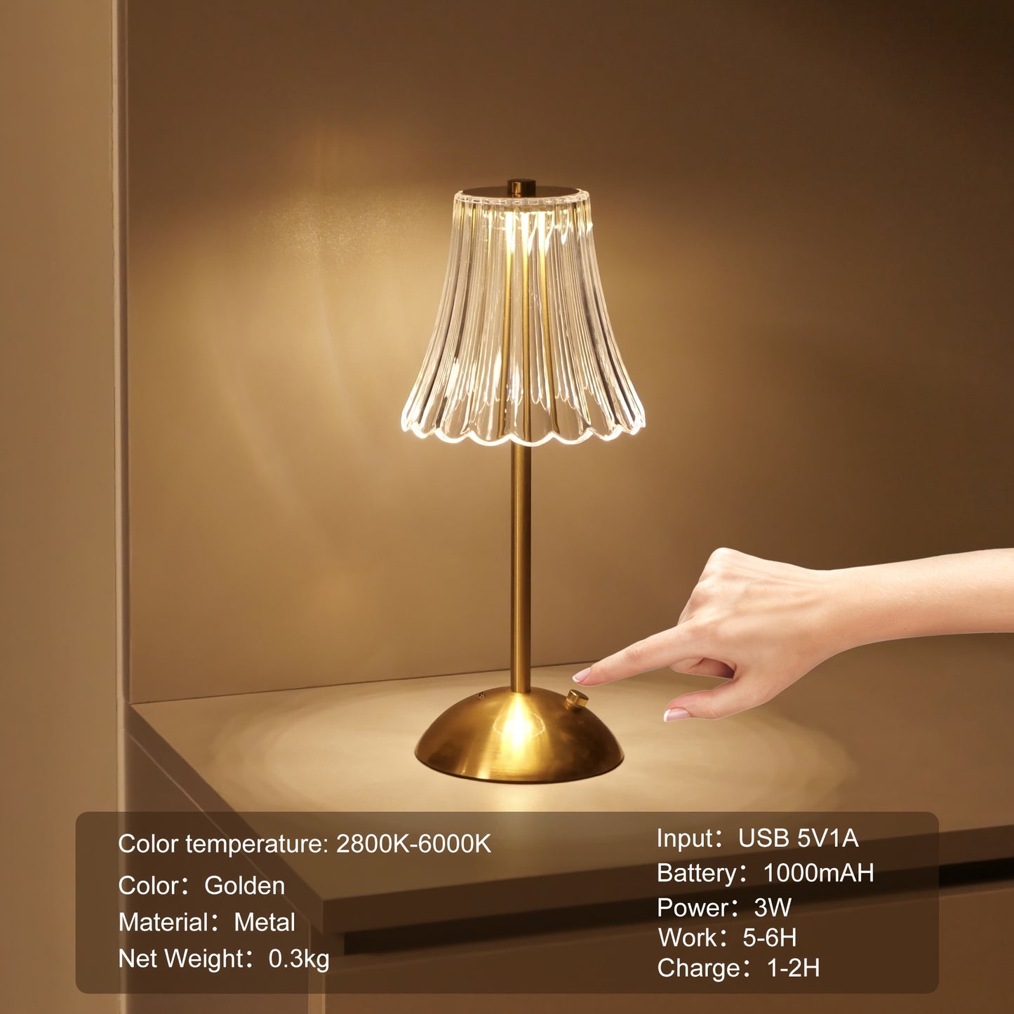 Contemporary Touch Control LED Crystal