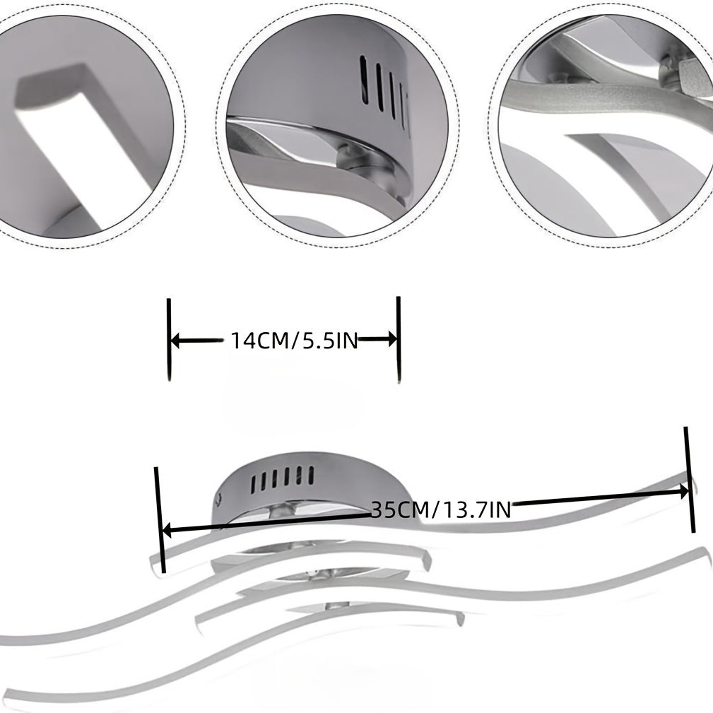 Modern Curved LED Ceiling Light