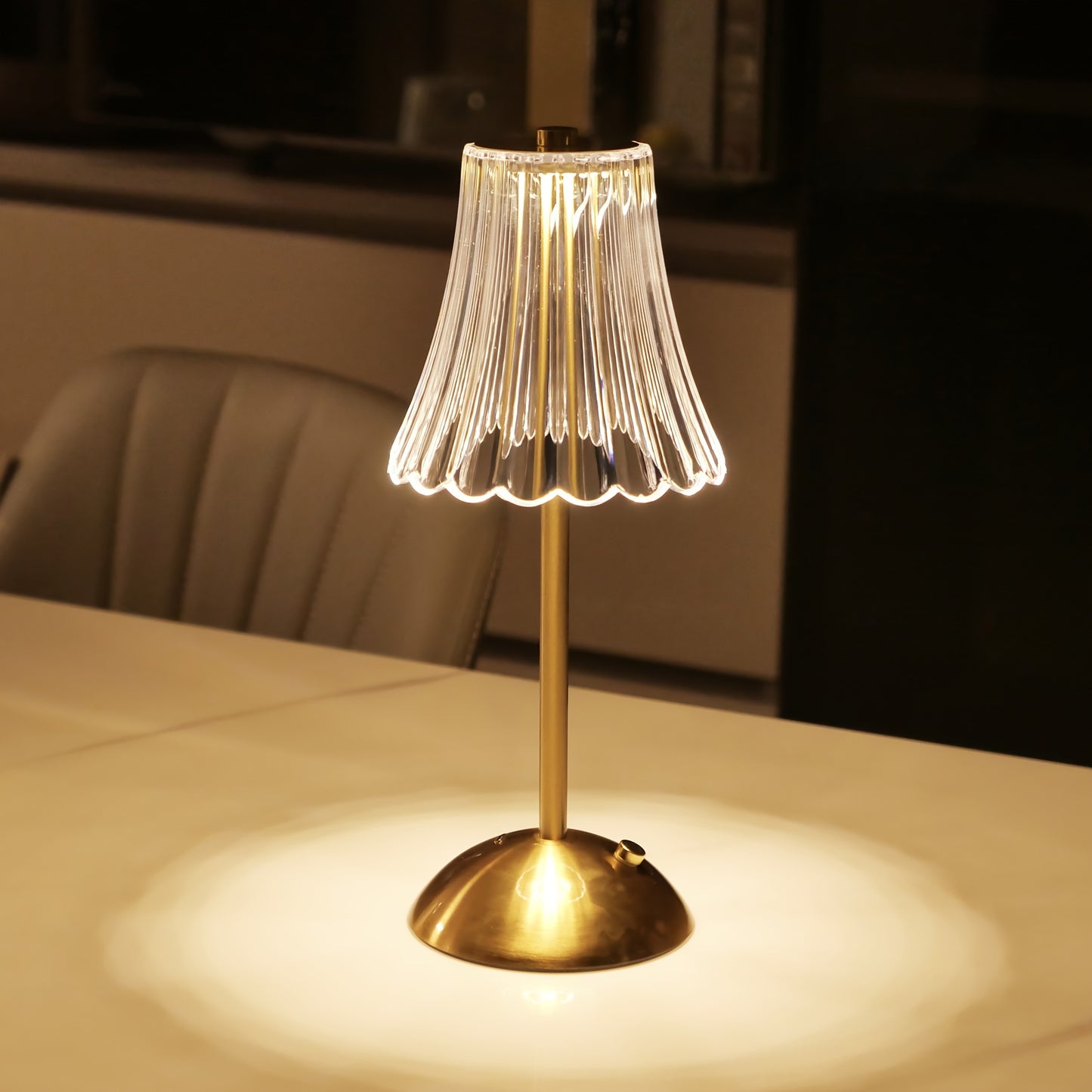Contemporary Touch Control LED Crystal Three Color USBrechargeable