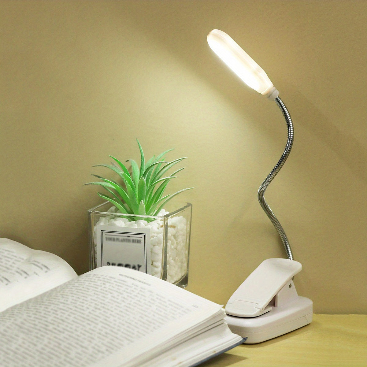 1pc Flexible Clip On Book White