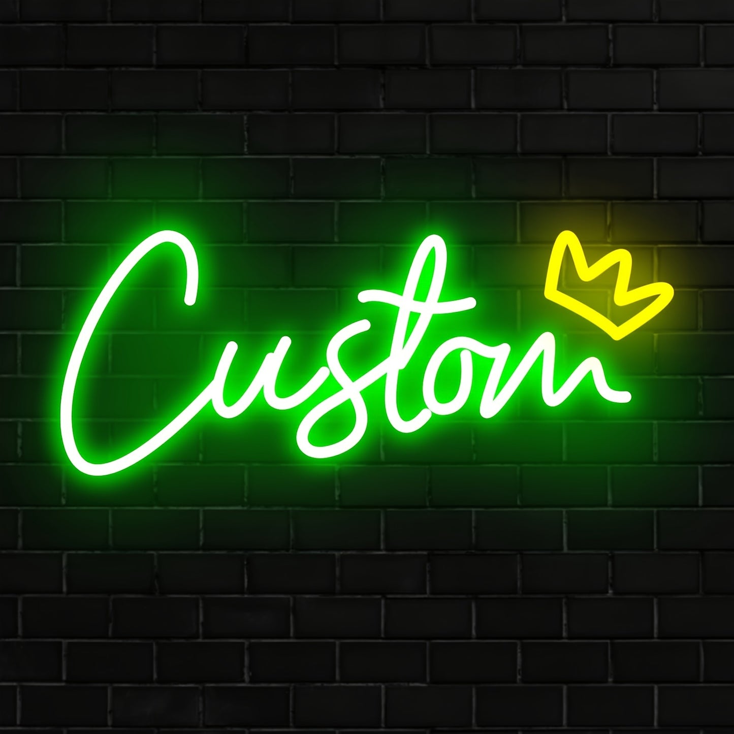 Personalized Dimmable LED Neon Sign Green 25.4cm 4letters