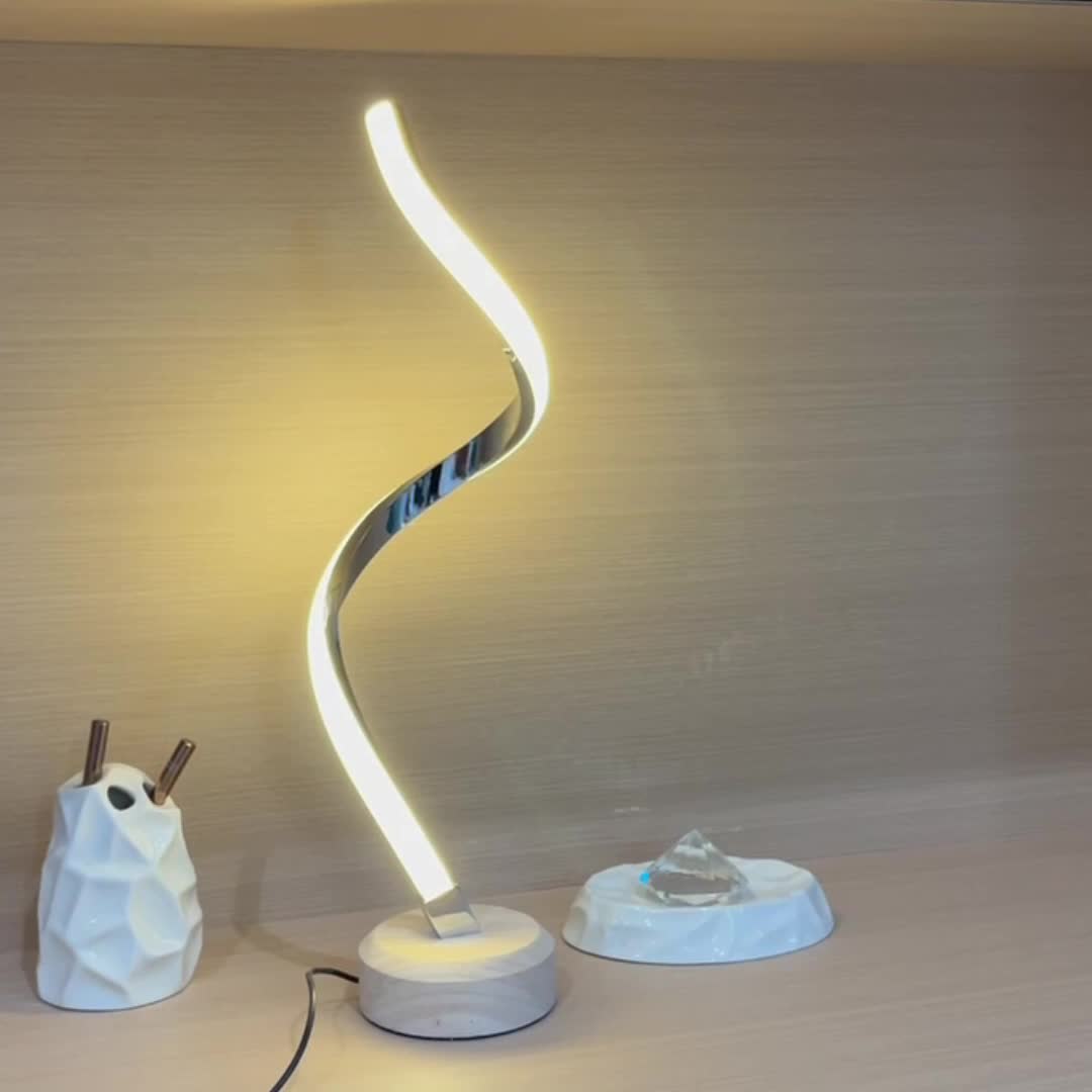 1pc Modern LED Wood Table