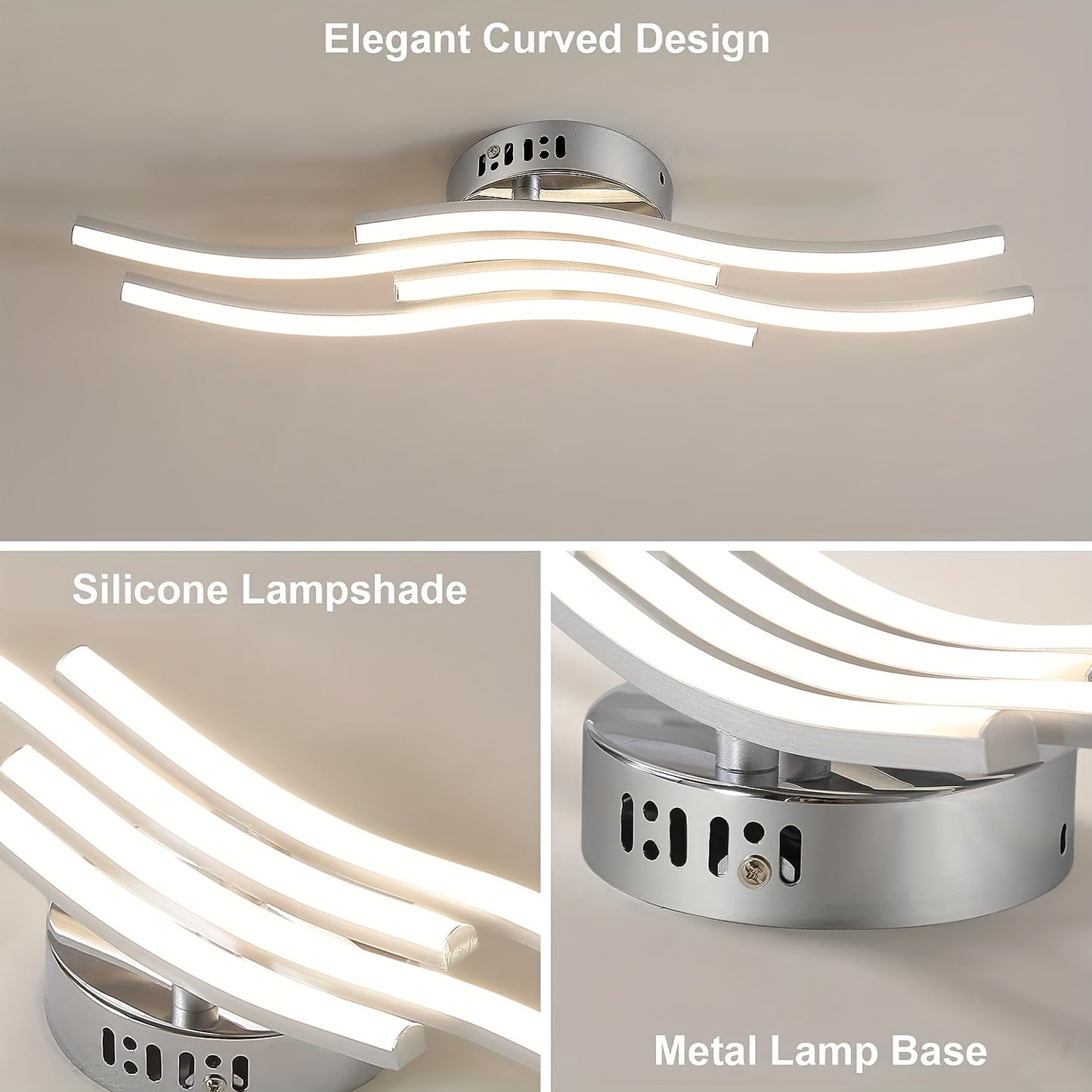 Modern Curved LED Ceiling Light