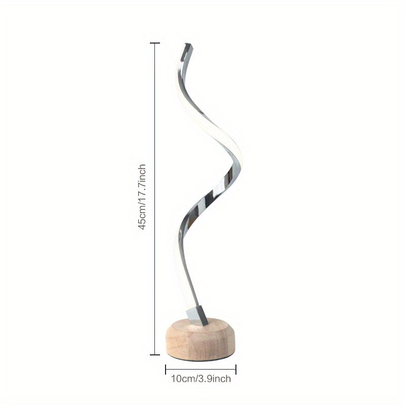 1pc Modern LED Wood Table Warm Light