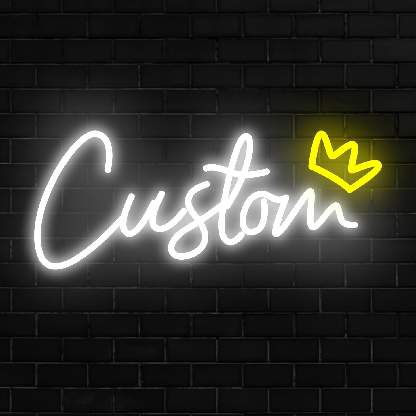Personalized Dimmable LED Neon Sign White 25.4cm 4letters