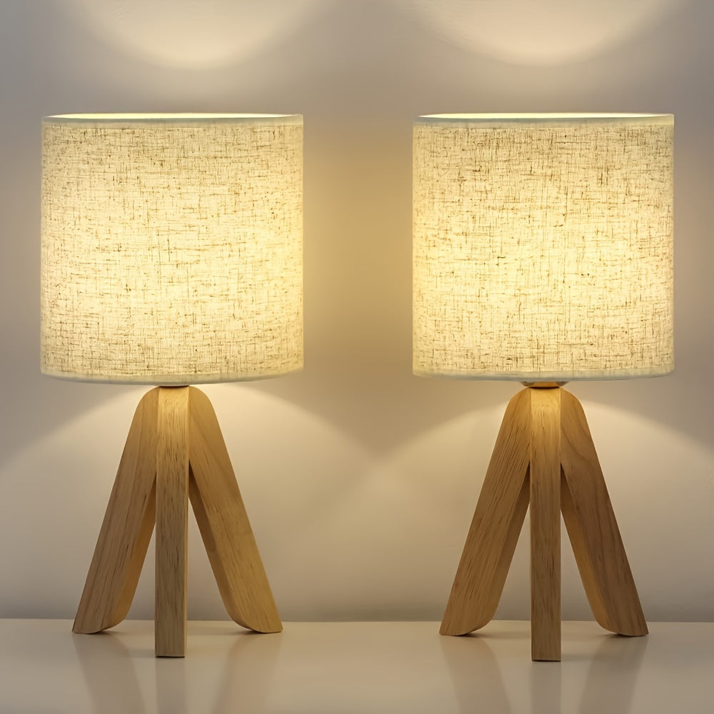 LYOOWNG Wooden Tripod Table Lamp