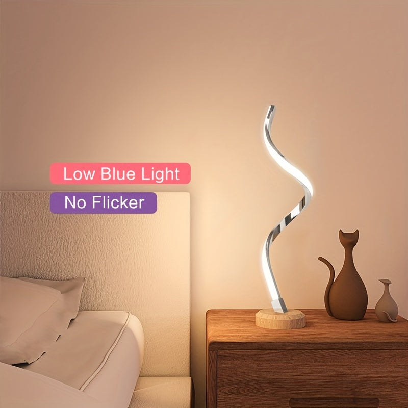 1pc Modern LED Wood Table