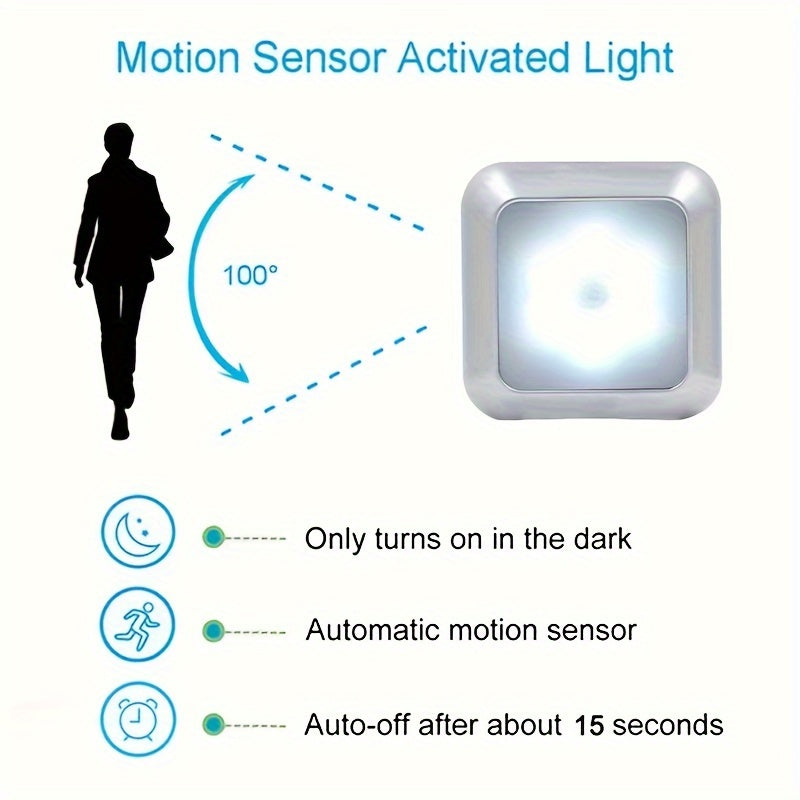 1pc Square 6 LED Motion