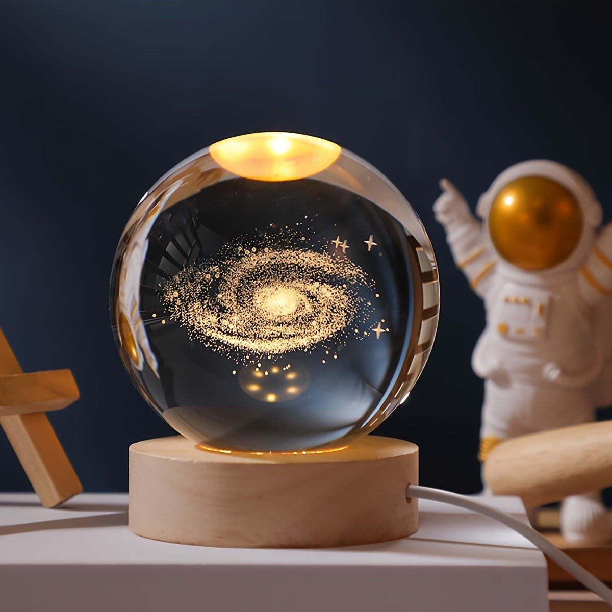 Galaxy Inspired 3D Laser Engraved