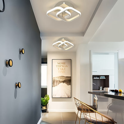 Contemporary Adjustable Square LED Ceiling White
