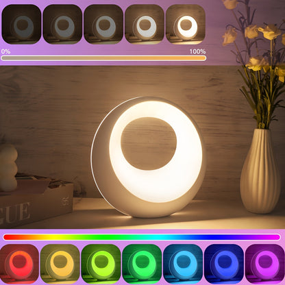 Contemporary Bedside Table Lamp with White
