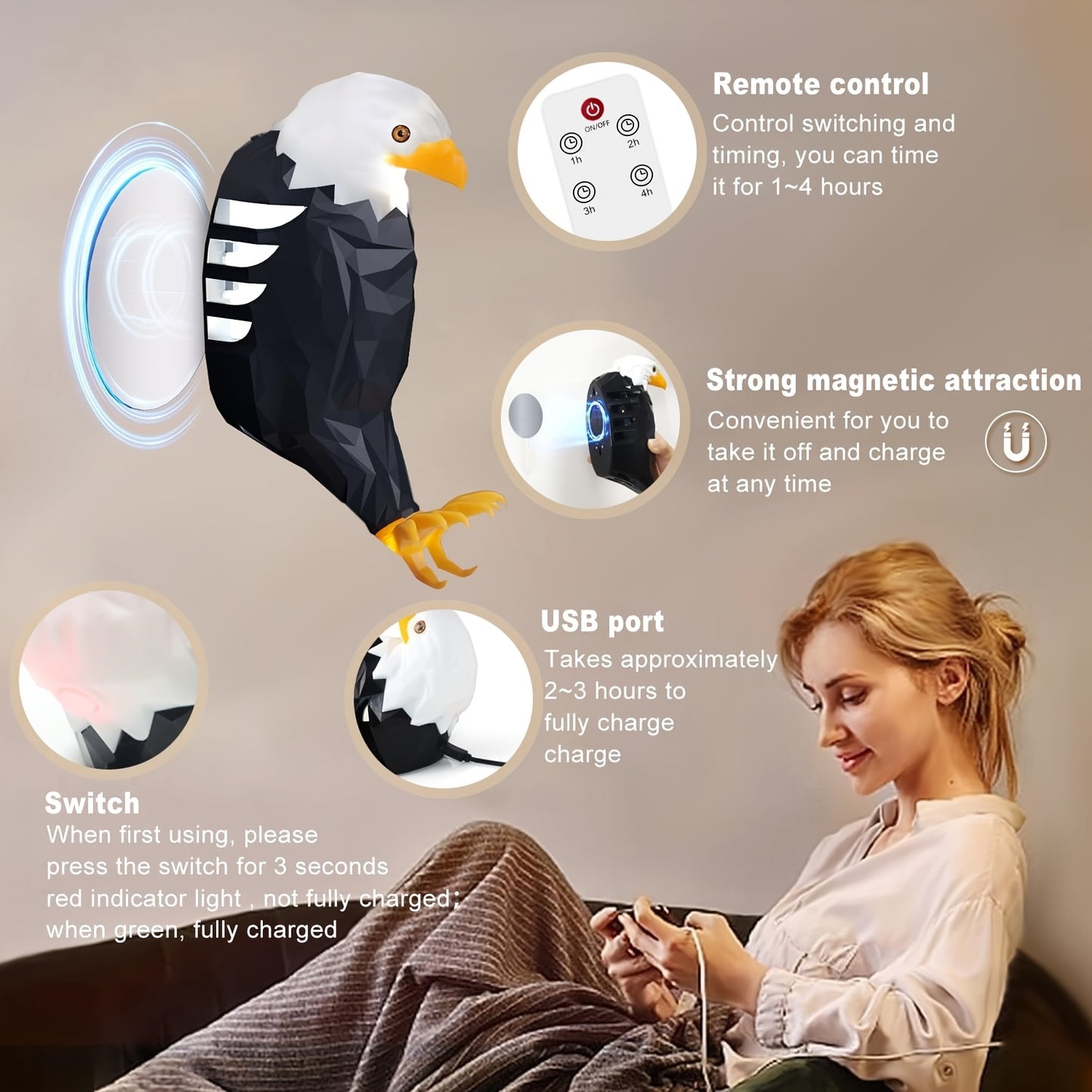 Remote Controlled Majestic Bald Eagle