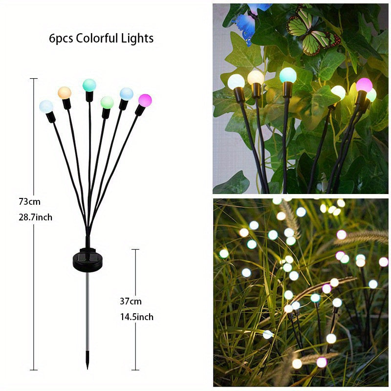 Solar Garden Lamp with 6 Colorful