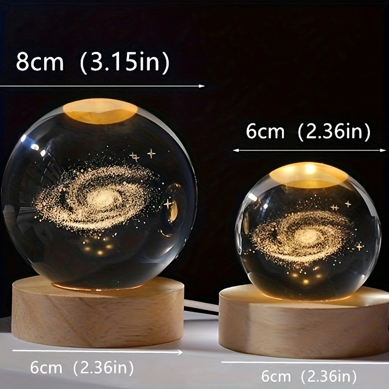 Galaxy Inspired 3D Laser Engraved