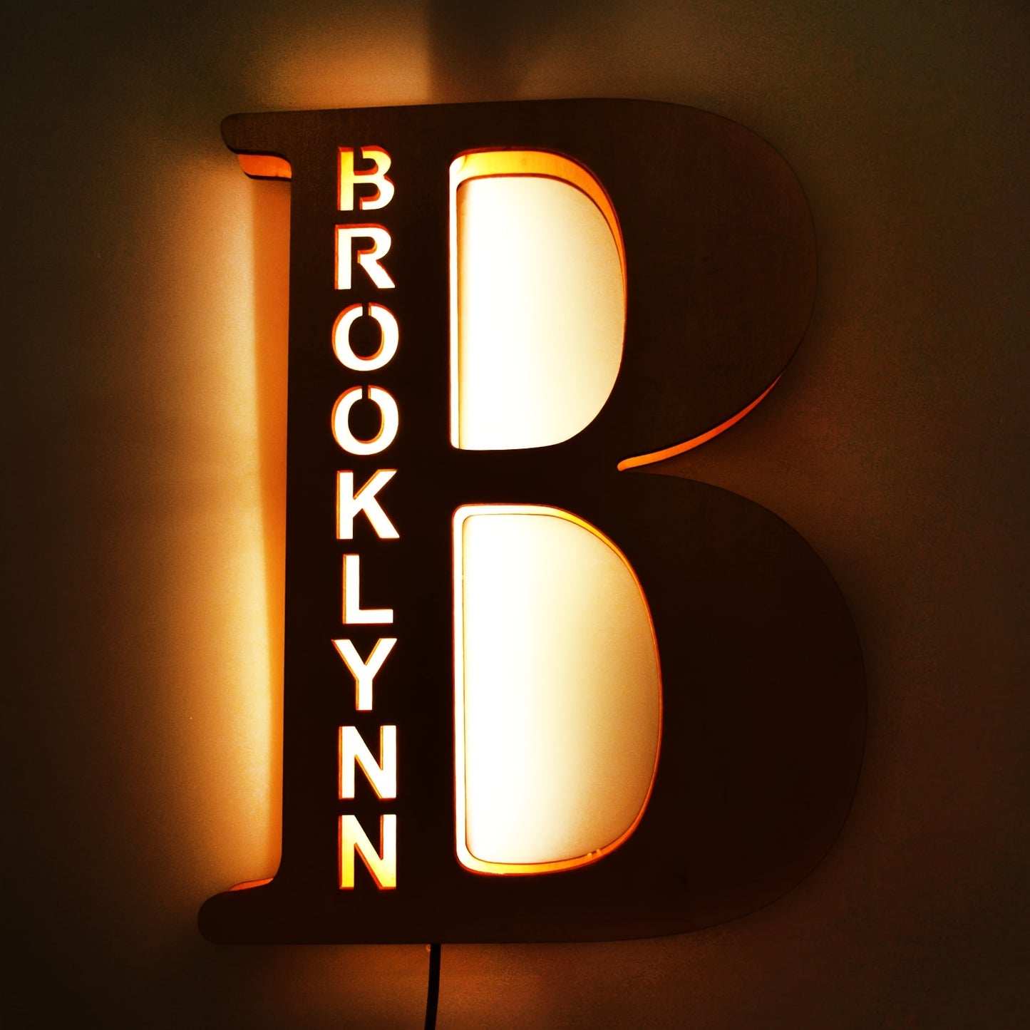 Personalized LED Letter Night Light B