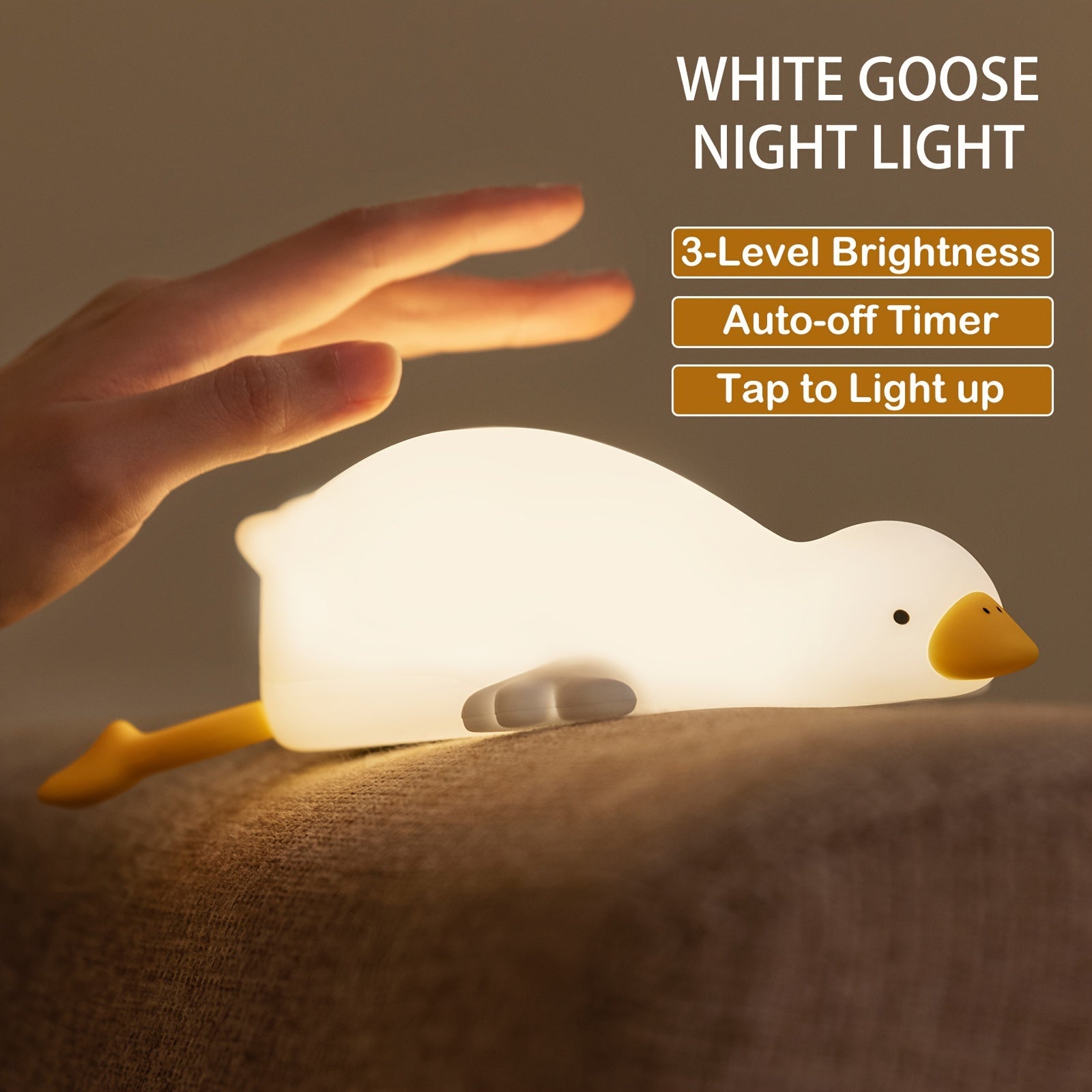 Adorable White Goose Night Light