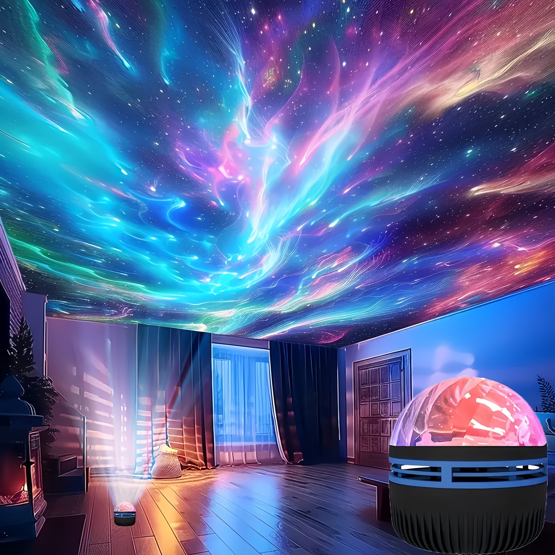 Rotary Northern Lights Desk Lamp