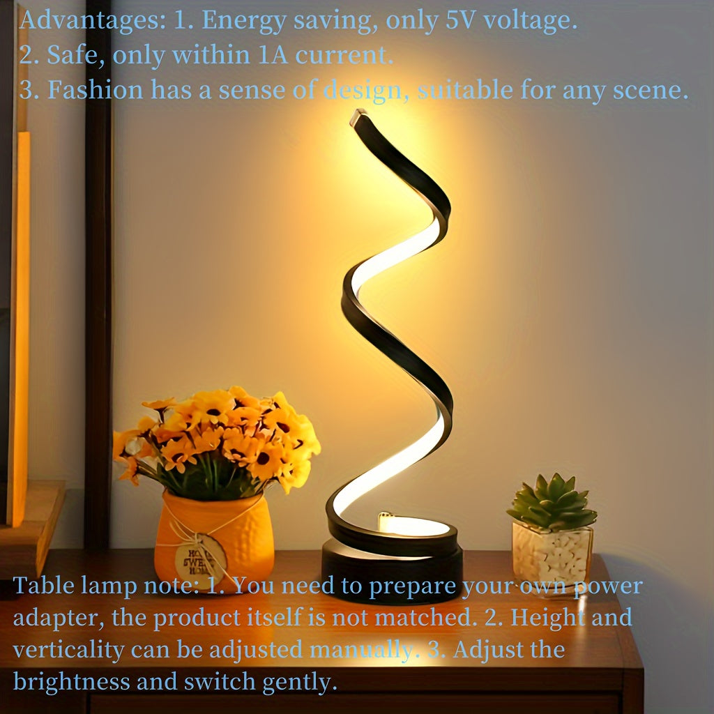 Spiral LED Desk Lamp Gooseneck