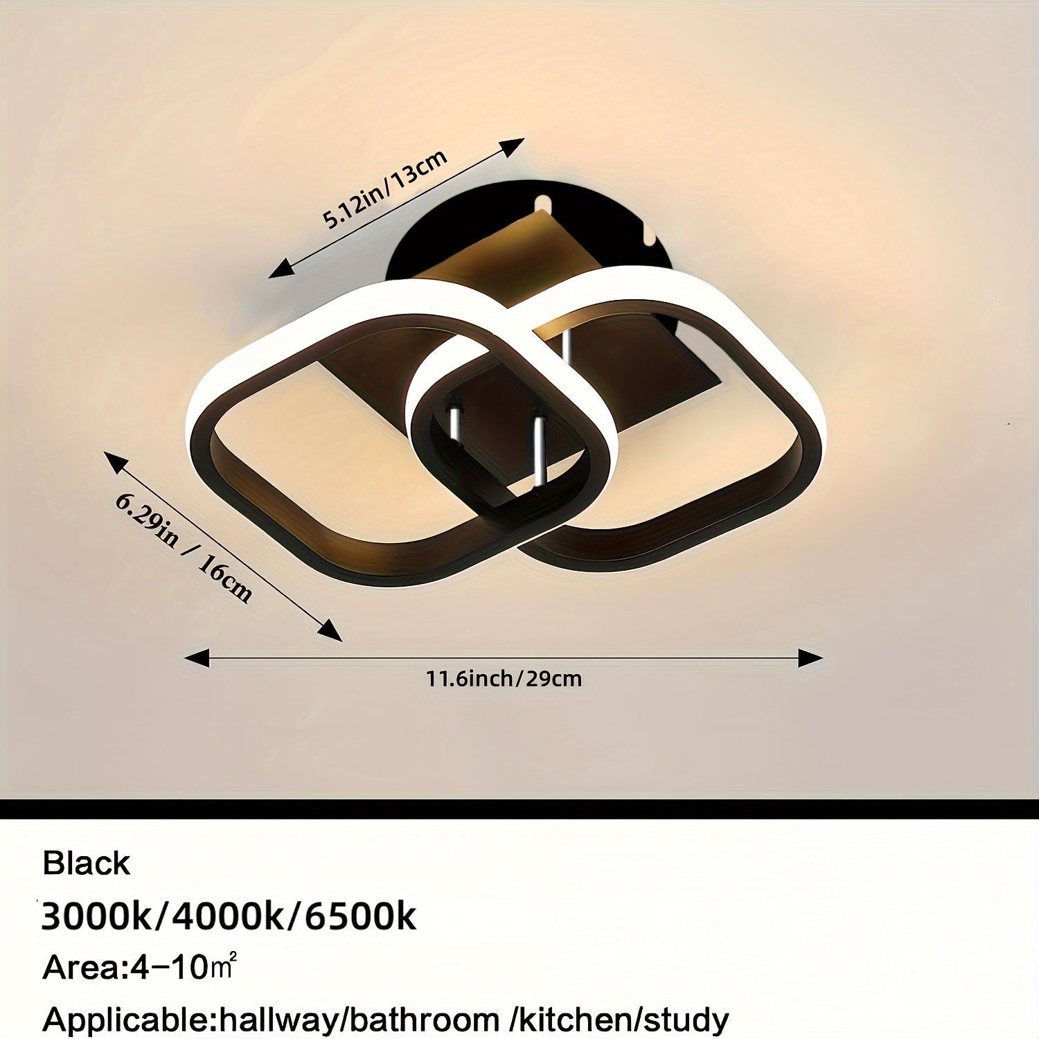 Contemporary Adjustable Square LED Ceiling