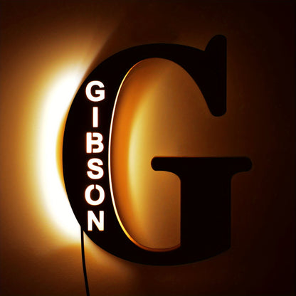 Personalized LED Letter Night Light G