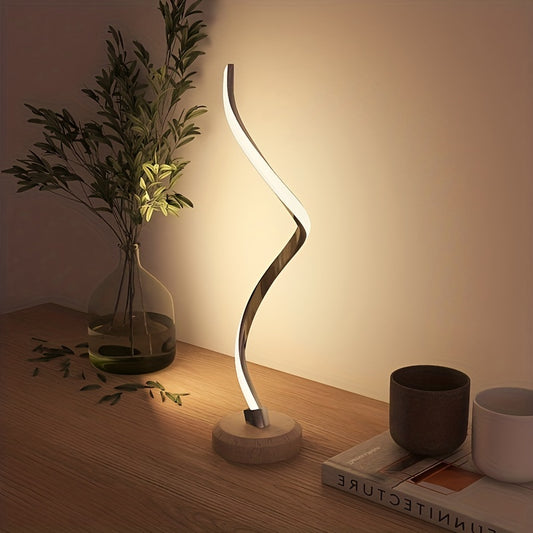 1pc Modern LED Wood Table