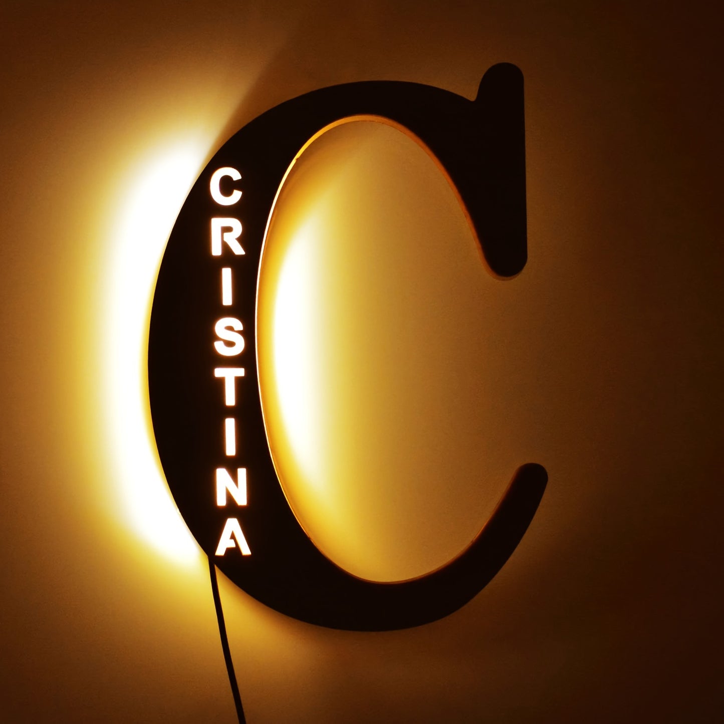 Personalized LED Letter Night Light C