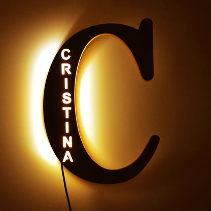 Personalized LED Letter Night Light C
