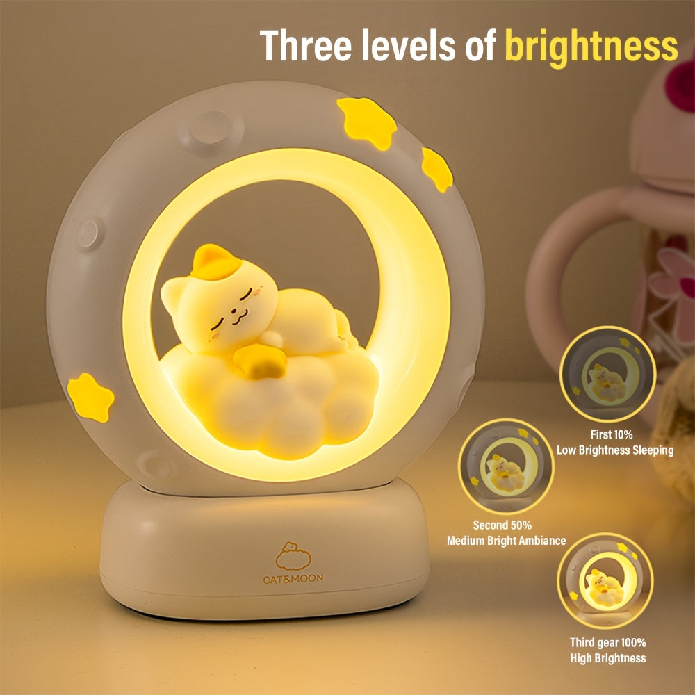 USB Rechargeable Sleeping Cat Night