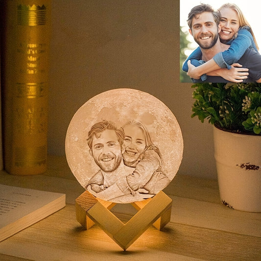 Custom 3D Printed Moon Lamp