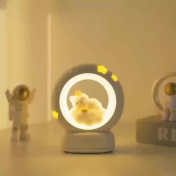 USB Rechargeable Sleeping Cat Night
