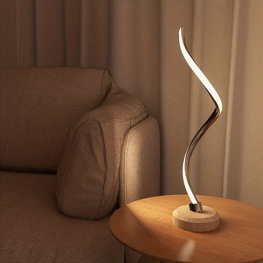 1pc Modern LED Wood Table