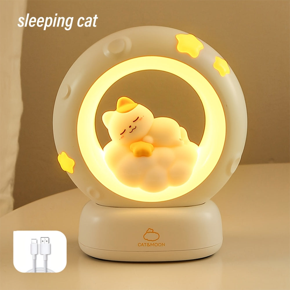 USB Rechargeable Sleeping Cat Night Sleeping Cat
