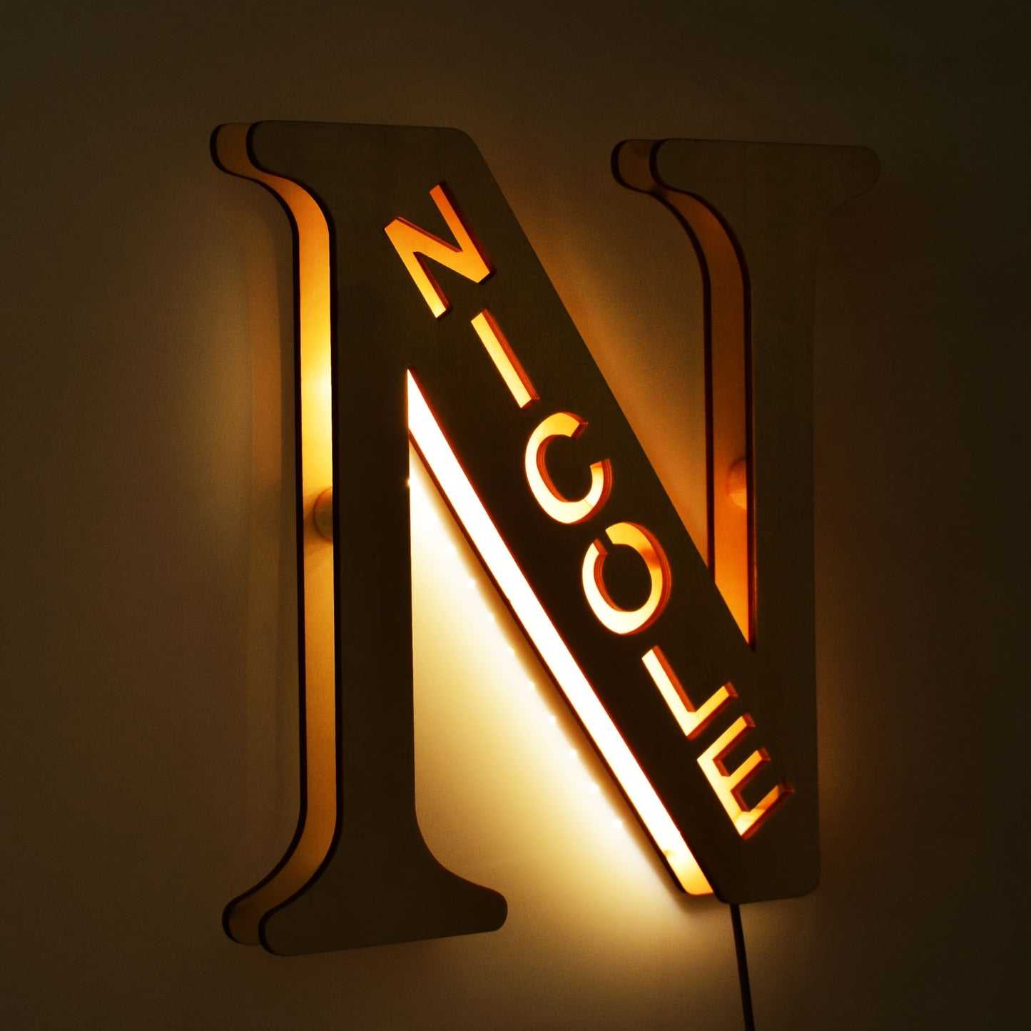 Personalized LED Letter Night Light N