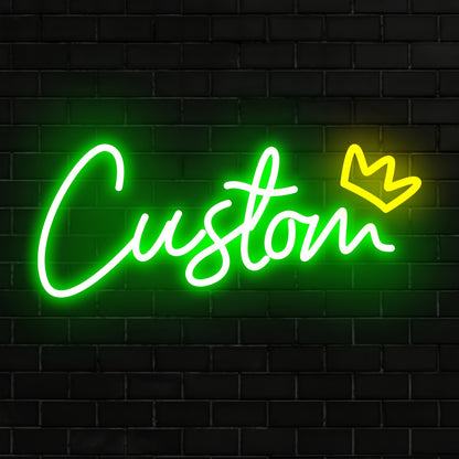 Personalized Dimmable LED Neon Sign Green 25.4cm 4letters