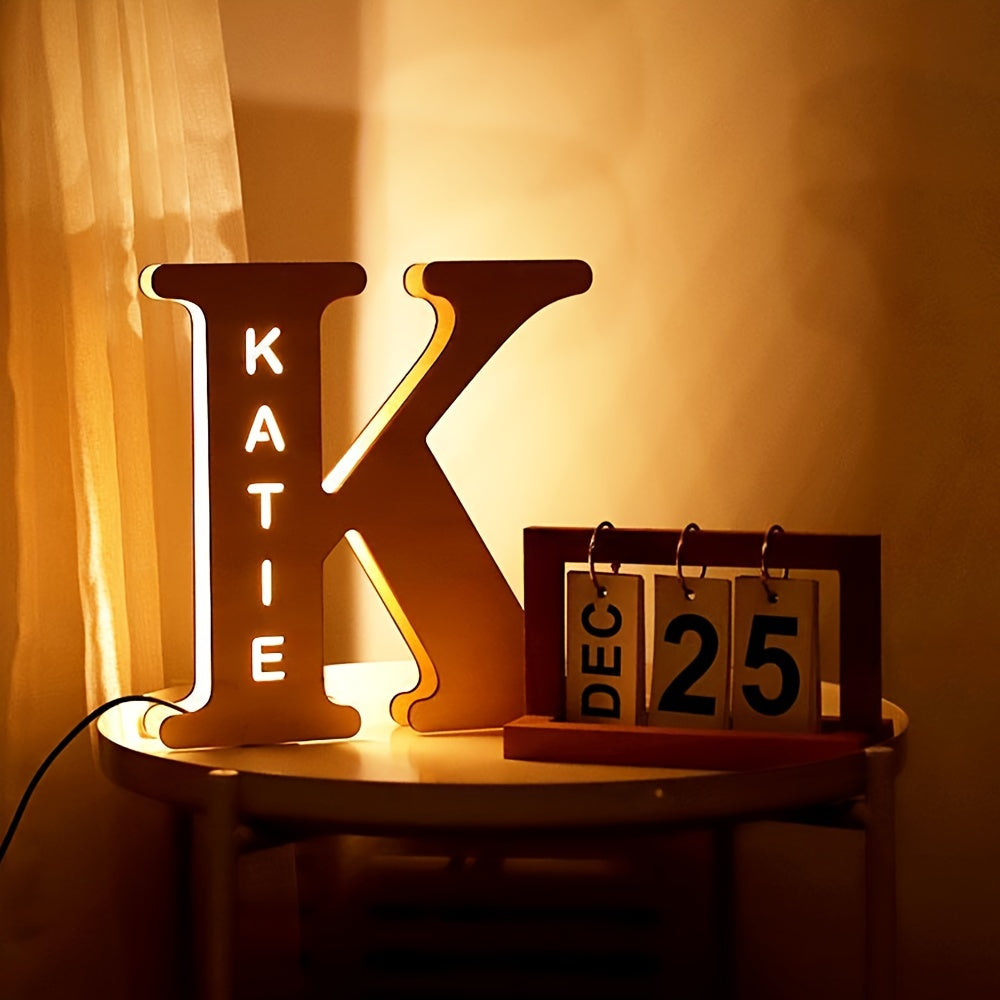 Personalized LED Letter Night Light