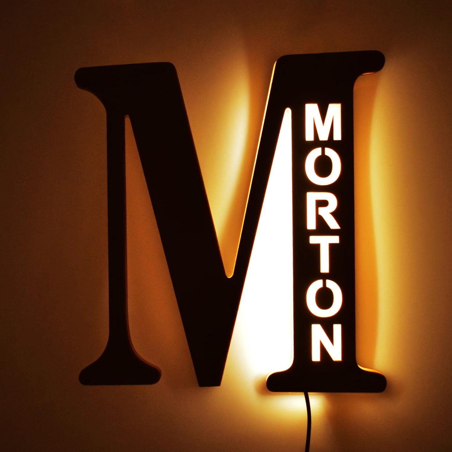 Personalized LED Letter Night Light M