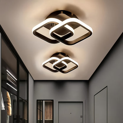 Contemporary Adjustable Square LED Ceiling Black