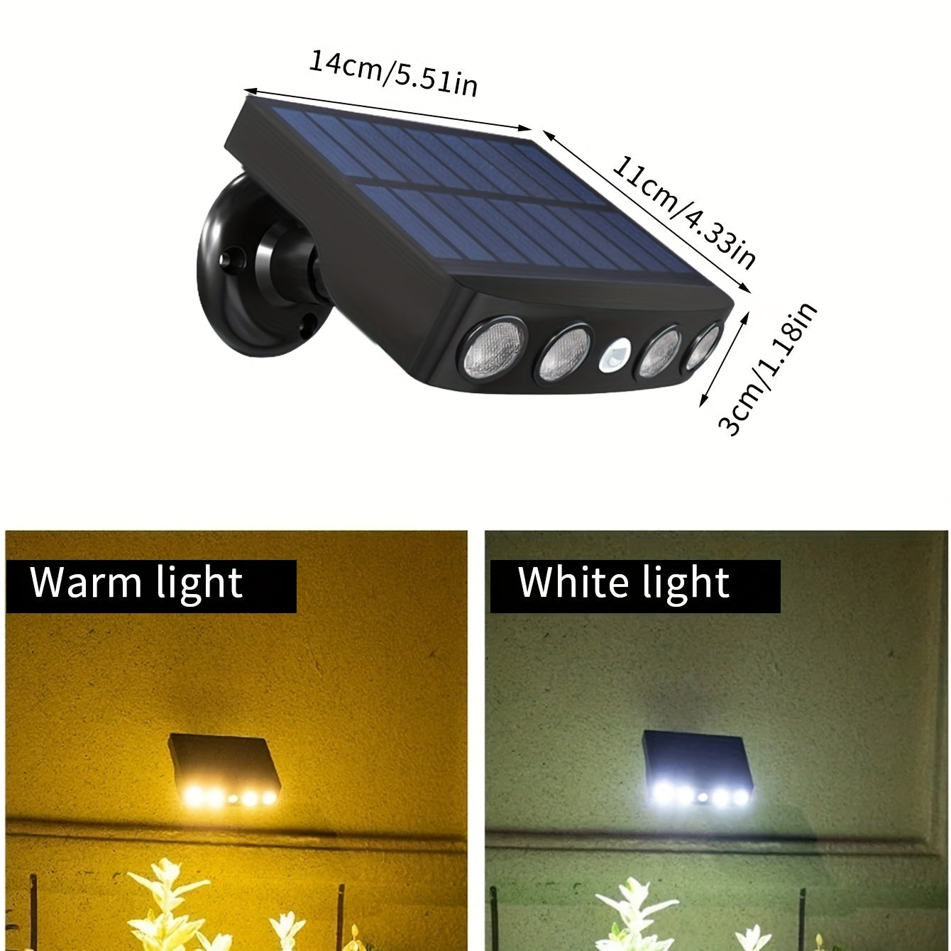 1pc Solar Powered LED Outdoor