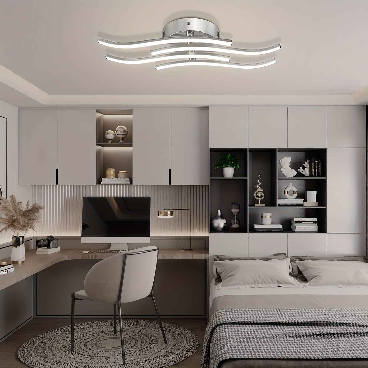 Modern Curved LED Ceiling Light