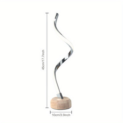 1pc Modern LED Wood Table Warm Light