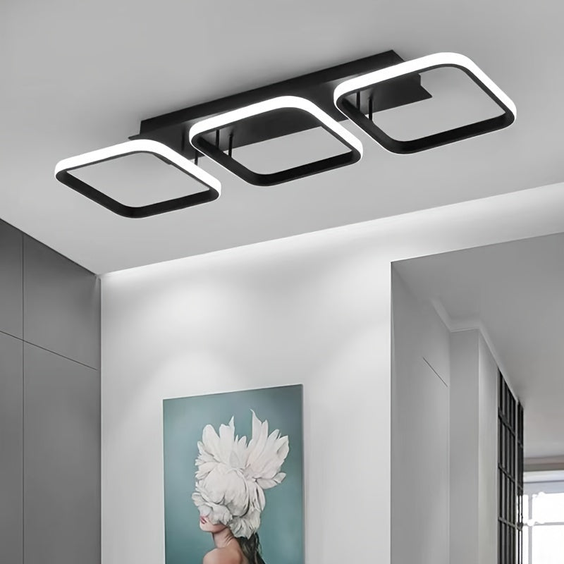 Contemporary Triangular LED Ceiling Light Black