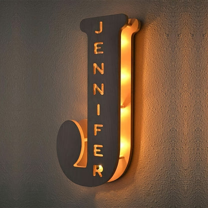 Personalized LED Letter Night Light