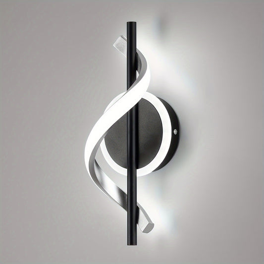 Contemporary Spiral LED Wall Sconce