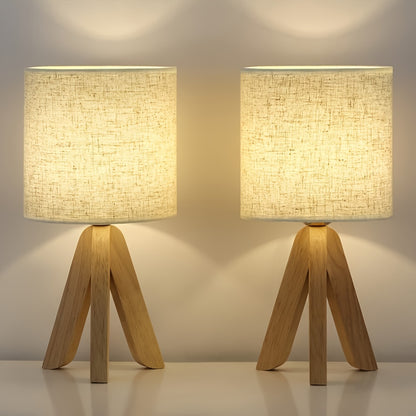 LYOOWNG Wooden Tripod Table Lamp