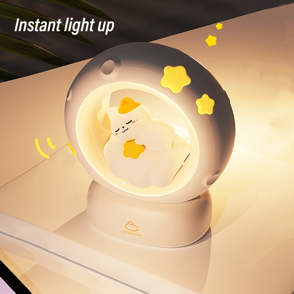 USB Rechargeable Sleeping Cat Night