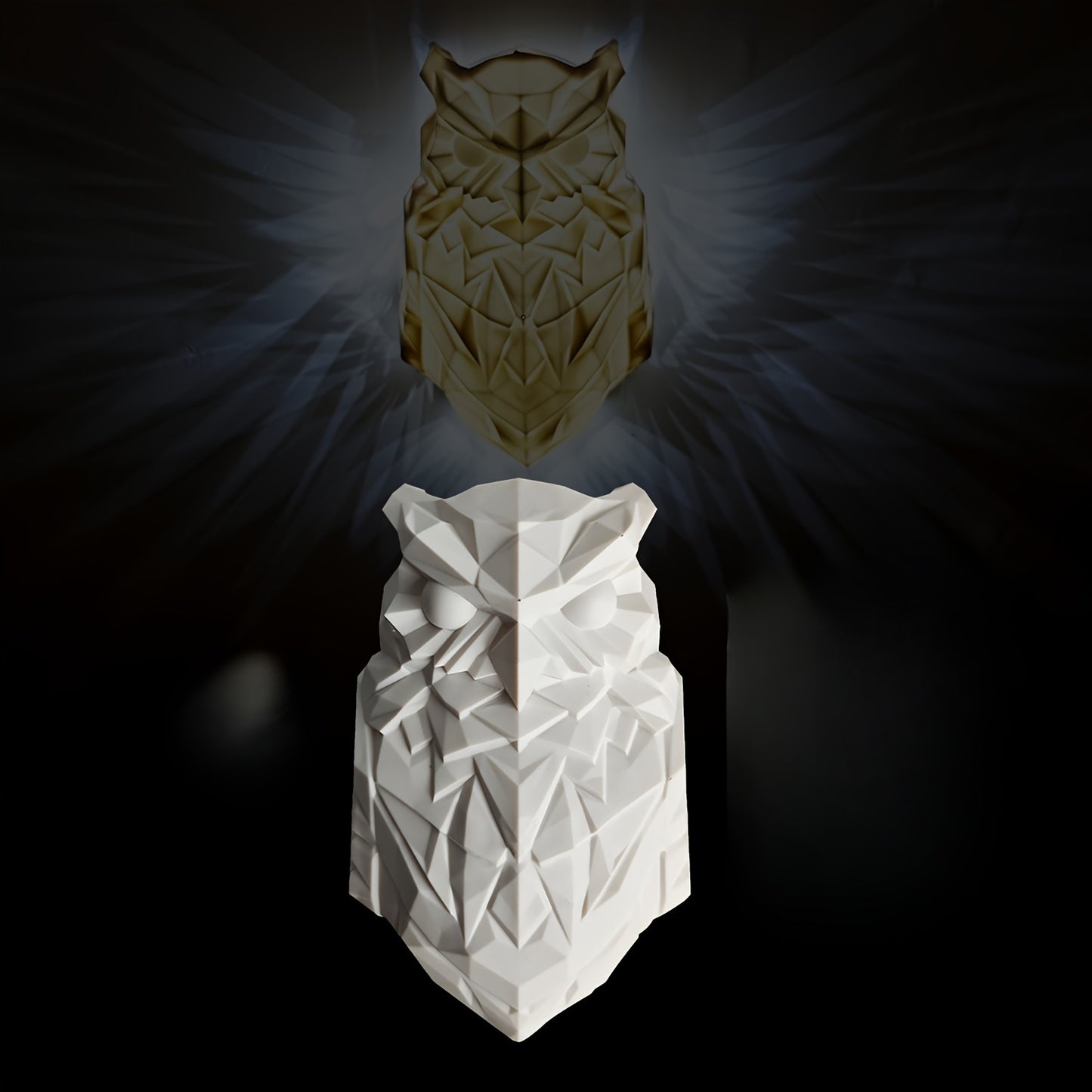 Battery Operated 3D Owl LED White Owl Battery Model